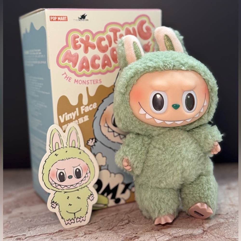 NEW Popmart 100% AUTHENTIC Excited Macaron Labubu GREEN GRAPE